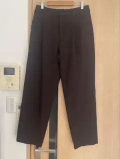 UNIQLO ヒートテック　タックテーパードパンツM ダークブラウン