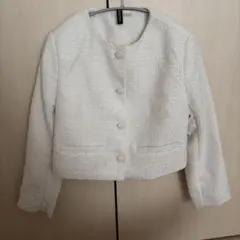 エイチアンドエム　ブークレジャケット　ホワイト