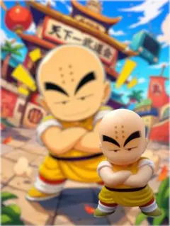 【希少・良品】ドラゴンボール コレクションソフビフィギュア クリリン レアのサムネイル