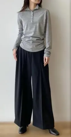 【セオリー】今期ニット　Regal Wool Henley Sweater M❗️