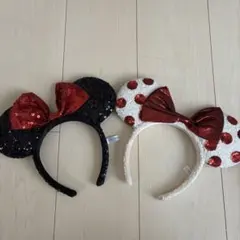 ミニーマウス　カチューシャ2個セット
