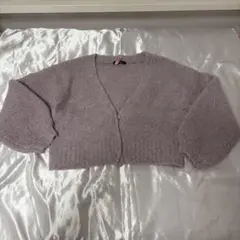 w closet ダブルクローゼット ボリューム袖 ニット カーディガン