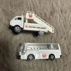 JAPAN AIRLINES ミニカー トラック バス セット