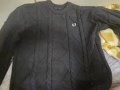 FRED PERRY ケーブルニット セーター ブラックのサムネイル