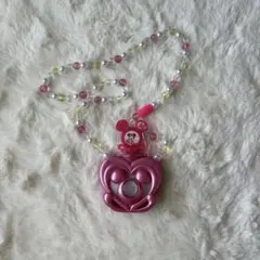 ミニー ハート型ストラップ 光る ネックレス