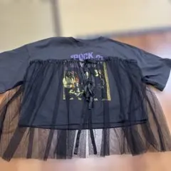 GRL チュールレイヤードTシャツ ブラック Fサイズのサムネイル
