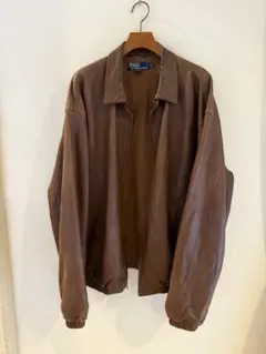 【超希少】80s ポロラルフローレン ポニーなしレザージャケット ブラウン XL