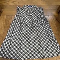 バーバリーブルーレーベル　チェック柄ボウタイ　ノースリーブシャツ