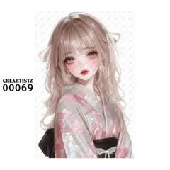 00069 ガール ペーパー/ステッカー 4枚 CREARTISTZ