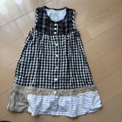 チェック柄 ノースリーブ チュニック 110cmのサムネイル