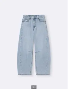 GU バレルレッグジーンズ(丈標準71.0～75.0cm) ブルー