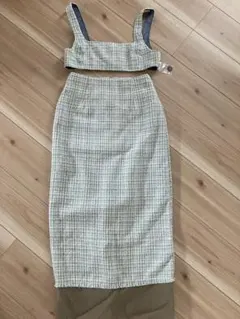 新品未使用　COLONY2139 チェック柄ツイード風スカートセットアップ