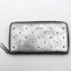 JIMMY CHOO　ジミーチュウ　長財布　ラウンドジップ　スタースタッズ　銀色のサムネイル