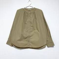 studio CLIP ボタン付き 長袖トップス Fサイズ ベージュ バルーン