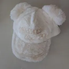 ミッキーマウス アイボリーキャップ