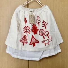 新品！UNICA ユニカ 刺繍 スカート S （95～100cm）オフホワイトのサムネイル
