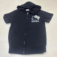 Hello Kitty 半袖 ジップアップ パーカー ブラックのサムネイル