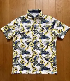 アディダスゴルフボタニカル花柄半袖シャツM