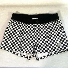 【used】adidas ClimaLite チェック柄 ランニング用パンツ M