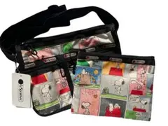 美品】レスポートサック × ピーナッツ クラシックホーボー ポーチ付き 