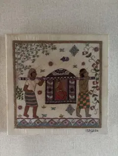 バングラデシュ ノクシカタ 刺し子刺繍　137/250 バングラデシュ ノクシカタ 刺し子刺繍 137/250 - メルカリ