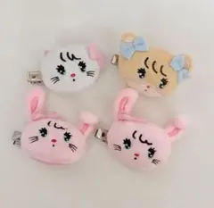 mikko ガチャガチャ ぬいぐるみまえがみクリップ ムース ラテ キャミー