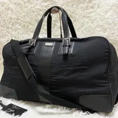 希少✨ COACH コーチ ボストンバッグ シグネチャー レザー キャンバス 黒のサムネイル