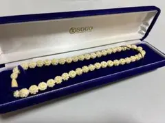 リ*ウ様 象牙調　バラモチーフ ネックレス