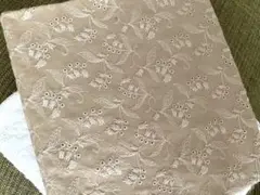 amiori 1mズズラン刺繍レース生地　ベージュ　　エンブロイダリー
