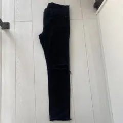 AZULダメージ加工 スキニーパンツ ブラック