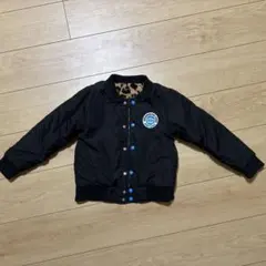 ブラックジャケット ヒョウ柄裏地