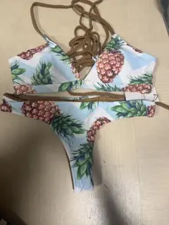 パイナップル柄 セパレート水着