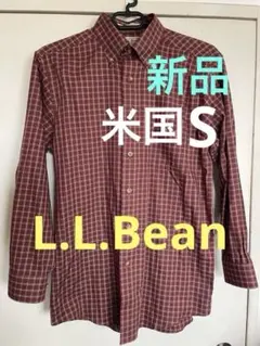 L.L.Bean リンクルフリー BDシャツ バーガンディ S