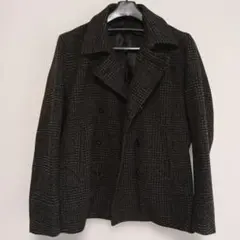 GU メンズ ピーコート ダブルブレスト