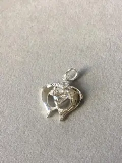 [新品] silver925 ハート　ペンダントトップ　ジルコニア　刻印あり