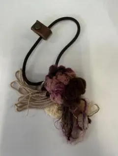 ハンドメイド ヘアゴム 花モチーフ