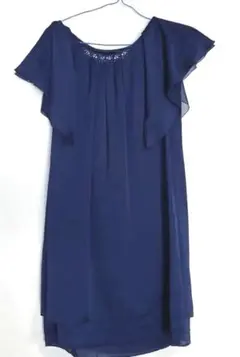 組曲　S2 ビジュー　ワンピース ドレス　小さい　パーティ　結婚式　紺　ネイビー