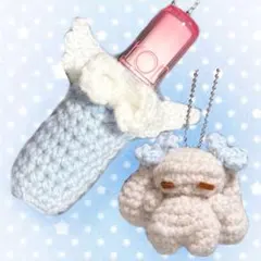 き*。様 編み物 あみぐるみチェーン うさぎ 天使界隈 リップケース サブカル