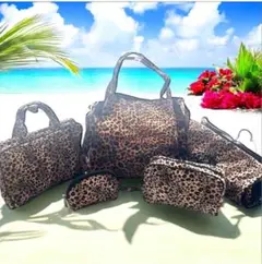 ★Hawaii★ハワイ 海外 購入 レオパード バッグ ポーチ ケース 豹柄
