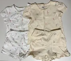 セットアップ 半袖 短パン 上下セット 白 黄色 子供 キッズ ベビー 夏