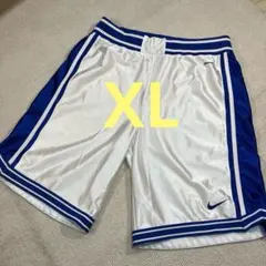 【00s】NIKE バスケットボールパンツXL 青白バスパン　ハーフパンツ　高校