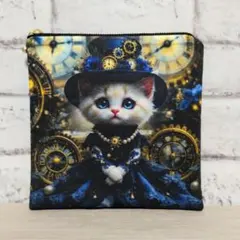 【タリム様専用】スチームパンク猫ちゃん❤フラットポーチ