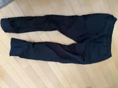 ブラック ストレートパンツ ゴムウエスト