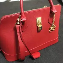 サマンサタバサ バッグ レディアゼル 赤 2way