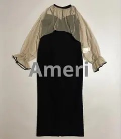 【美品】Ameri メニーウェイエアリーヴェールドレス M アメリ ワンピースのサムネイル