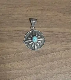 アメカジ ターコイズ石付きシルバーペンダント ナバホ族 vintage