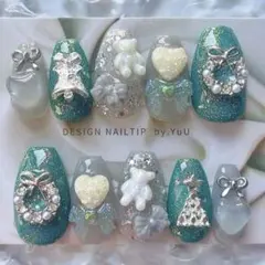 ネイルチップ078 クリスマスネイル