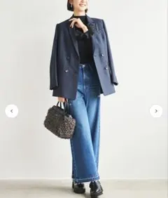 ネイビー テーラードジャケット