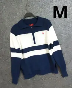 新品未使用　授乳服　POLO　ジップアップ　ニット　M　長袖