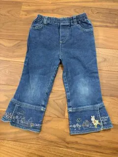 KP 110センチ　刺繍入り デニムパンツ ロングパンツのサムネイル